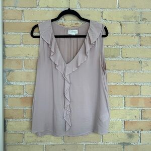 Velvet by Graham and Spencer Ruffle Sleeveless Blouse